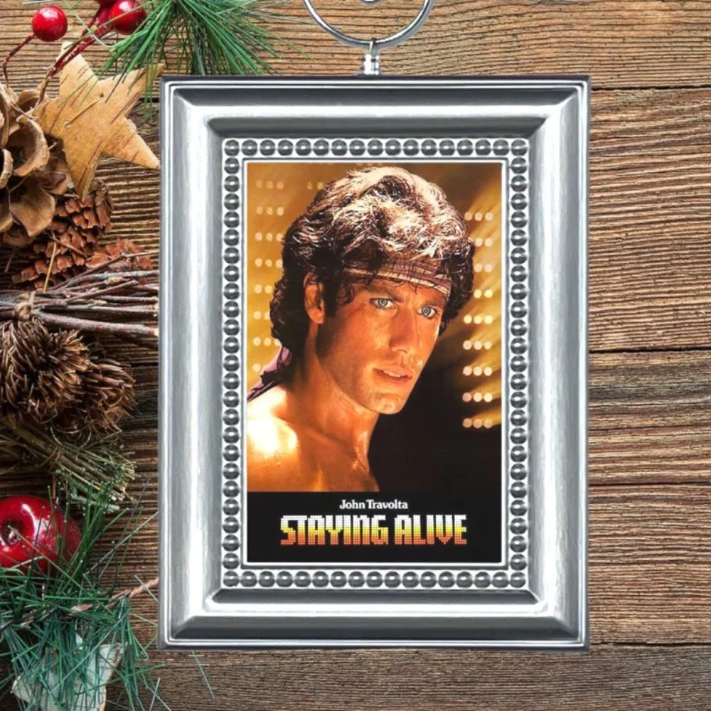 Staying Alive John Travolta Retro Movie Memorabilia Christmas‎ Tree Ornament